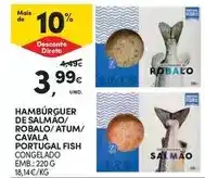 Continente Bom dia Portugal - hamburguer de salmao/robalo/atum/cavola promoção