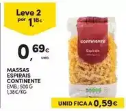 Continente Bom dia Continente - massas espirais promoção
