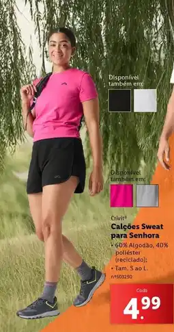 Lidl Crivit - calsdes sweat para senhora promoção
