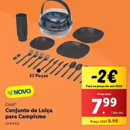 Lidl Crivit - conjunto de loica para campismo promoção