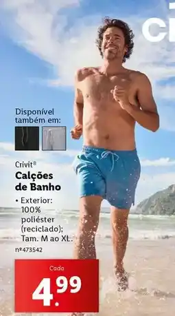 Lidl Crivit - calçoes de banho promoção
