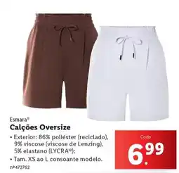 Lidl Esmara - calcoes oversize promoção