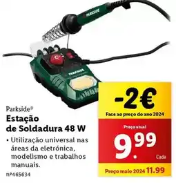 Lidl Parkside - estação sodadura 48 w promoção