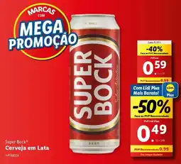 Lidl Super bock - cerveja em lata promoção