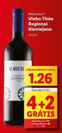 Lidl Vinho tinto regional alentejano promoção