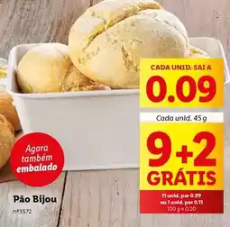 Lidl A+ - pão bijou promoção