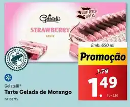 Lidl Gelatelli - tarte gelada de morango promoção