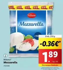 Lidl Milbona - mozzarella promoção