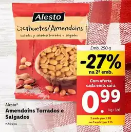 Lidl Alesto - amendoins torrados e salgados promoção