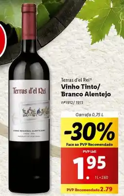 Lidl Terras d'el rei - vinho tinto promoção