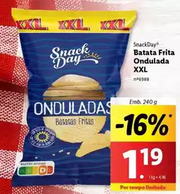 Lidl Snack day - batata frita ondulada xxl promoção