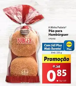 Lidl A+ - a minha padaria pao para hambúrguer promoção