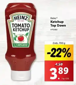 Lidl Heinz - ketchup top down promoção