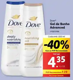 Lidl Dove - gel de banho advanced promoção