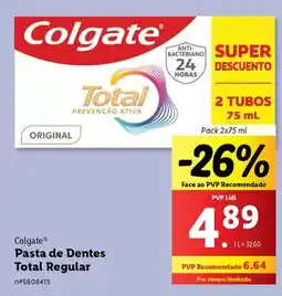 Lidl Colgate - pasta de dentes total regular promoção