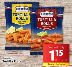 Lidl Mcennedy - tortilla roll's promoção