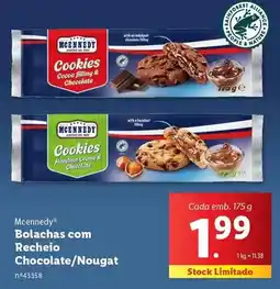Lidl Mcennedy - bolachas com recheio chocolate/ nougat promoção