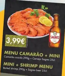 Pingo Doce Sagres - menu camarão + mini promoção