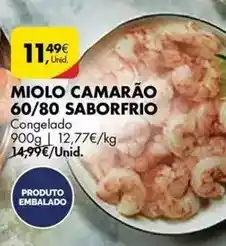 Pingo Doce Miolo camarao 60/80 promoção