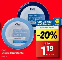 Lidl Cien - creme hidratante promoção