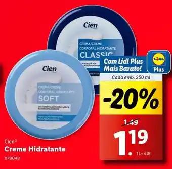 Lidl Cien - creme hidratante promoção