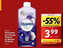 Lidl Quanto - amaciador para roupa violetas do bosque promoção