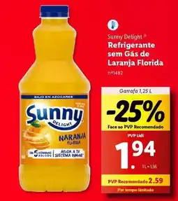 Lidl Sunny - refrigerante sem gas de laranja promoção