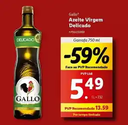 Lidl Gallo - azeite virgem delicado promoção