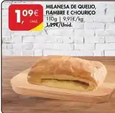 Pingo Doce Milanesa de queijo, fiambre e chouriço promoção