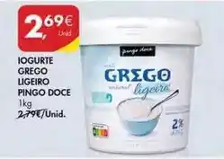 Pingo Doce Pingo doce - iogurte grego ligeiro promoção