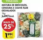 Pingo Doce Flor - mistura de brocolos, cenoura e couve flor gelvalados promoção