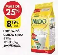 Pingo Doce Leite em po gordo promoção