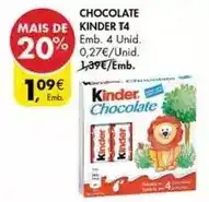 Pingo Doce Kinder - chocolate promoção