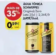 Pingo Doce Schweppes - água tônica promoção