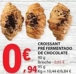 E.Leclerc Croissant pre fermentado de chocolate promoção
