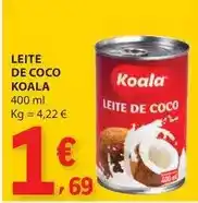 E.Leclerc Koala - leite de coco promoção