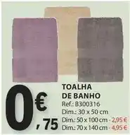 E.Leclerc Dim - toalha de banho promoção