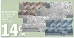 E.Leclerc Jogo de cama estampado promoção