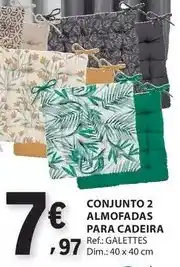 E.Leclerc Dim - conjunto 2 almofadas para cadeira promoção