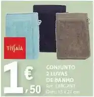 E.Leclerc Dim - conjunto 2 luvas de banho promoção