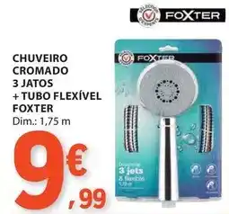 E.Leclerc Dim - chureiro cromado 3 jatos + tubo flexivel promoção