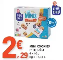 E.Leclerc P'tit déli - mini cookies promoção
