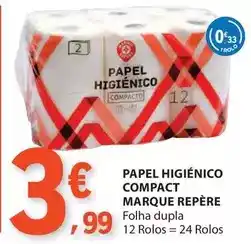 E.Leclerc Papel higiénico compact marque repère promoção