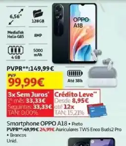 Auchan Smartphone OPPO A18. Preto promoção