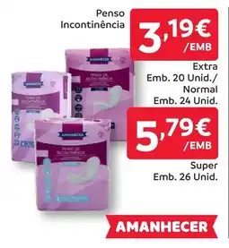 Amanhecer Penso Incontinência promoção