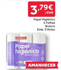 Amanhecer Papel Higiénico 4 Folhas Branco promoção