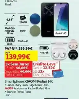 Auchan Smartphone XIAOMI Redmi 14C promoção