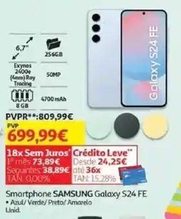 Auchan Smartphone SAMSUNG Galaxy S24 FE promoção