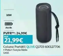 Auchan Coluna Portátil QLIVE Q1703 600127706 promoção