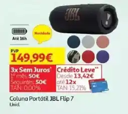 Auchan Coluna Portátil JBL Flip 7 promoção